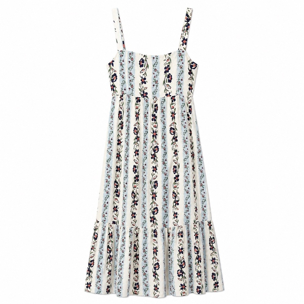 Mable Floral Tiered Maxi Dress Cottagecore Boho Small